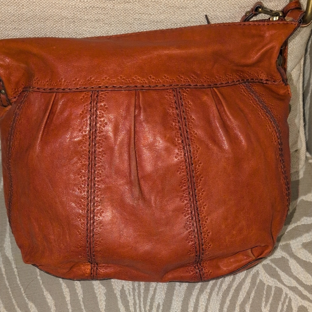 Fossil Talita Burnt Orange Leather Crossbody Bag - Picture 5 of 16